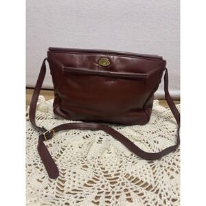 Etienne Aigner Burgundy Leather Shoulder Bag Crossbody Vintage Handcrafted